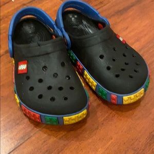 Black Lego Crocs Little Boys 12/13